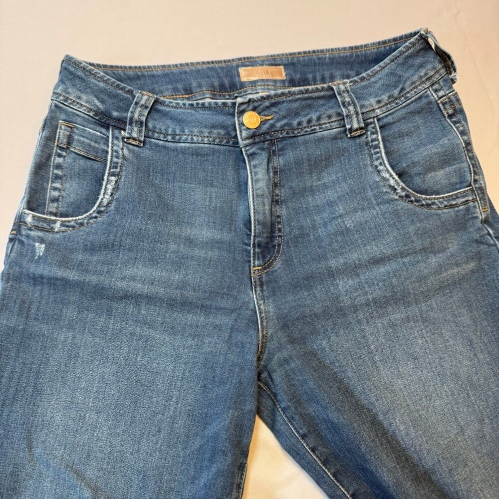 KUT from the Kloth Meg High Rise Wide Leg Jeans Women's 12 Blue Stretch - Picture 3 of 13